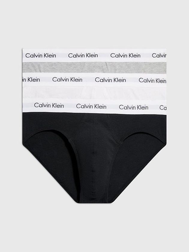 Black Calvin Klein 3 Pack - Cotton Stretch Men Briefs | JQUT-12638