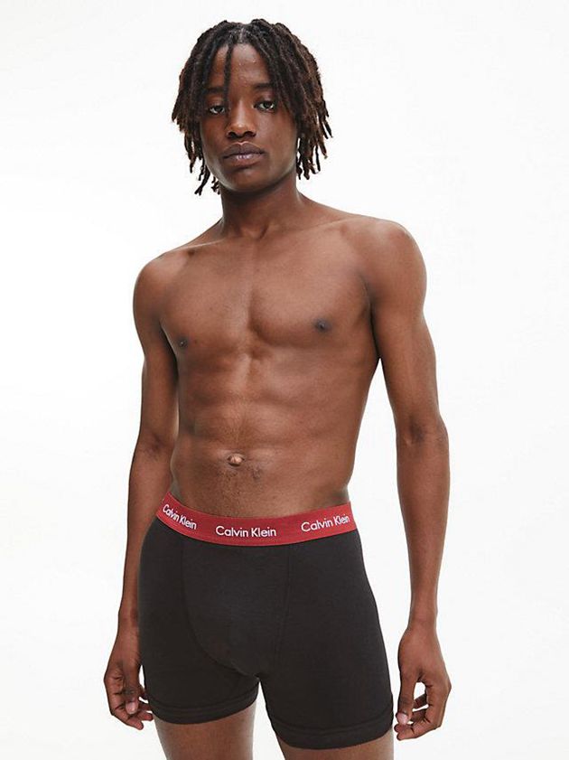Black Calvin Klein 3 Pack - Cotton Stretch Men Briefs | LWVC-36049