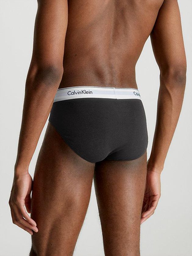Black Calvin Klein 3 Pack - Modern Cotton Men Briefs | FMWO-67901