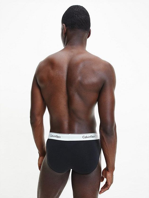 Black Calvin Klein 3 Pack - Modern Cotton Men Briefs | BJKR-82071