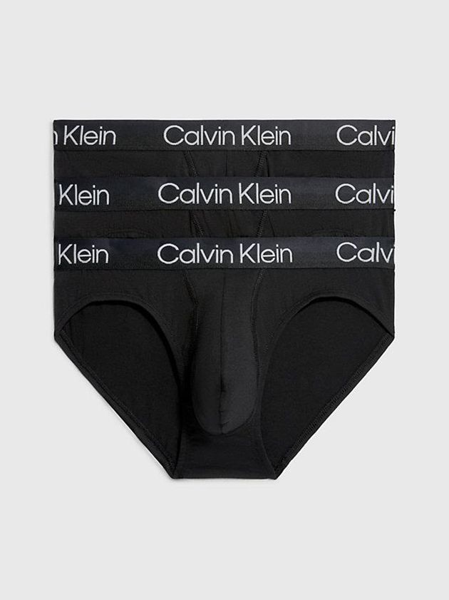 Black Calvin Klein 3 Pack - Modern Structure Men Briefs | BRED-98430