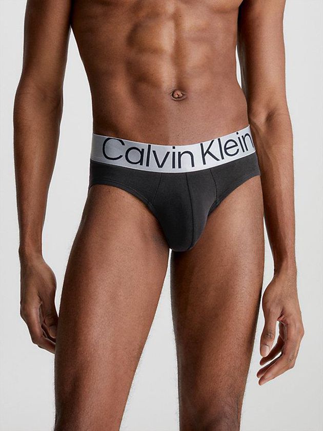 Black Calvin Klein 3 Pack - Steel Cotton Men Briefs | BTCM-75430