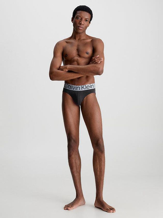 Black Calvin Klein 3 Pack - Steel Cotton Men Briefs | BTCM-75430