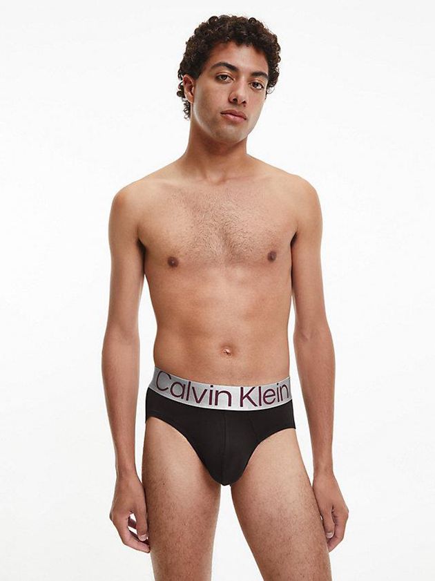 Black Calvin Klein 3 Pack - Steel Micro Men Briefs | PNHU-24670