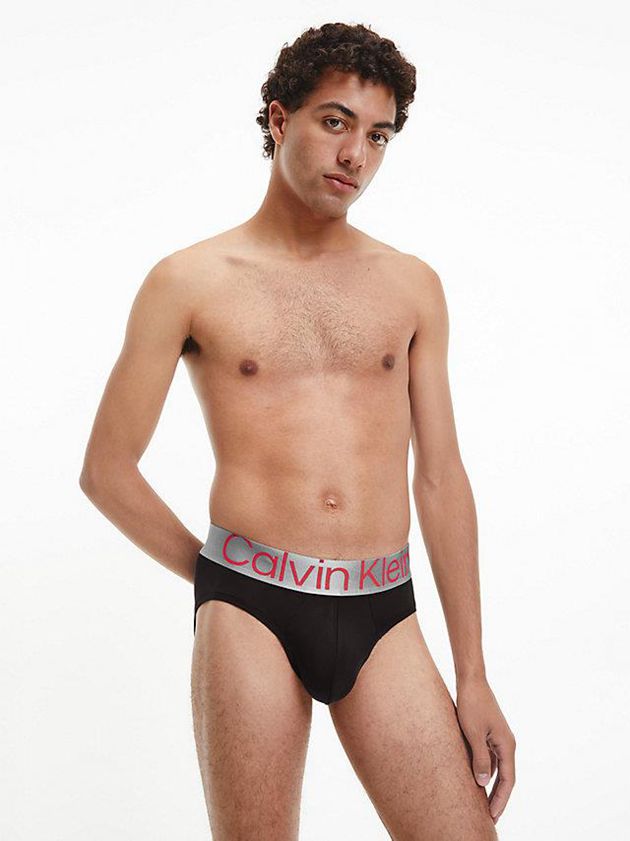 Black Calvin Klein 3 Pack - Steel Micro Men Briefs | PNHU-24670