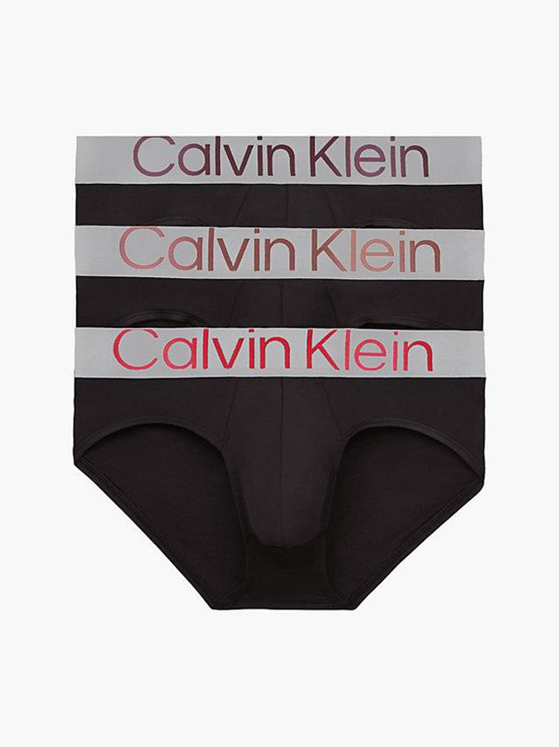 Black Calvin Klein 3 Pack - Steel Micro Men Briefs | PNHU-24670