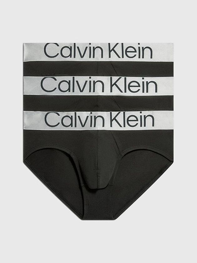 Black Calvin Klein 3 Pack - Steel Micro Men Briefs | WFQE-83154