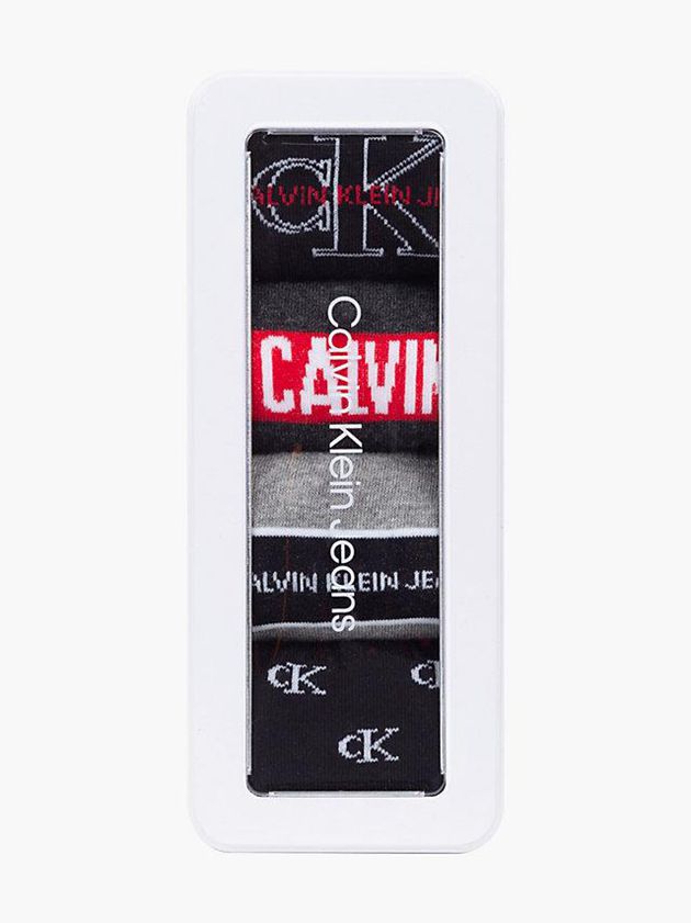 Black Calvin Klein 4 Pack Crew Gift Set Men Socks | MRKE-09384