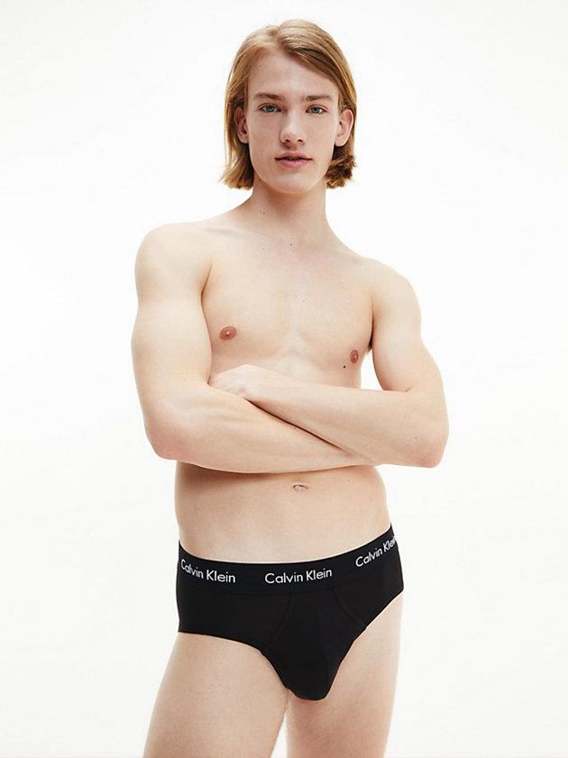 Black Calvin Klein 5 Pack - Cotton Stretch Men Briefs | MNFP-05179