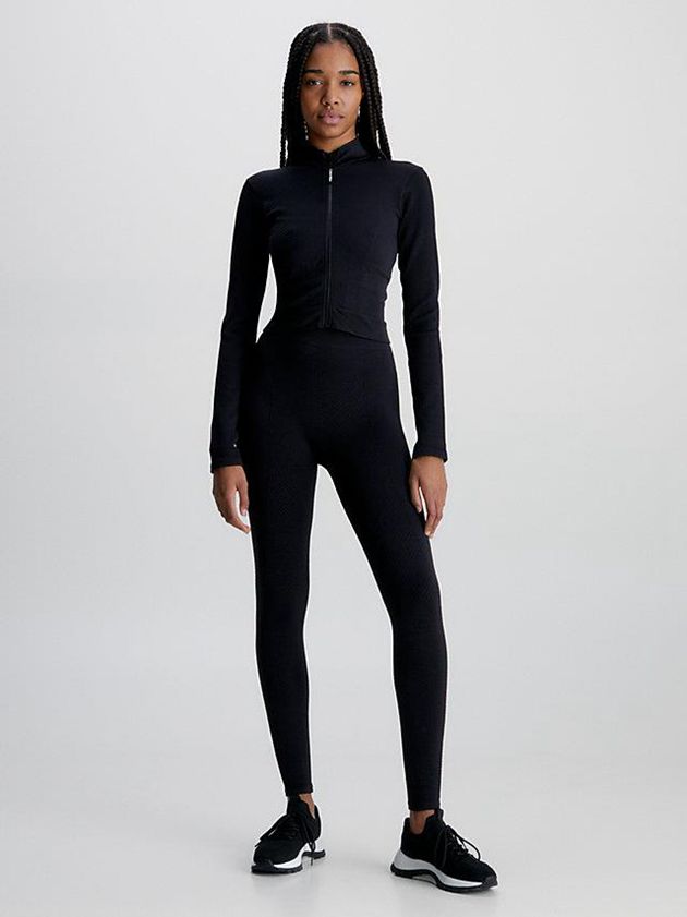 Black Calvin Klein 7/8 Gym Women Leggings | ETAC-72315