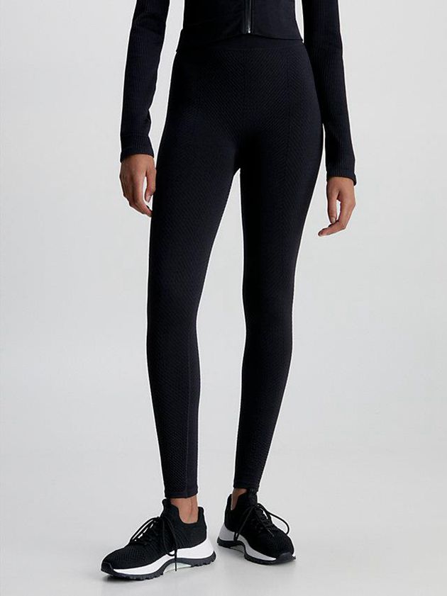 Black Calvin Klein 7/8 Gym Women Leggings | ETAC-72315
