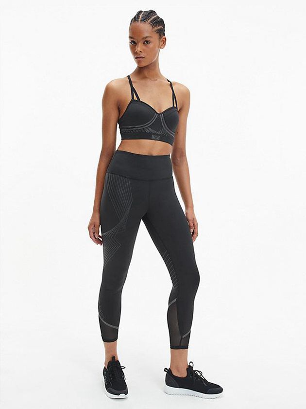 Black Calvin Klein 7/8 Gym Women Leggings | AURZ-19852