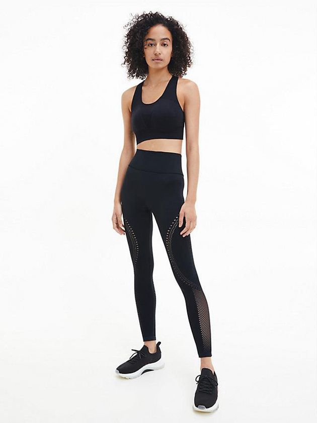 Black Calvin Klein 7/8 Gym Women Leggings | MXAI-27963