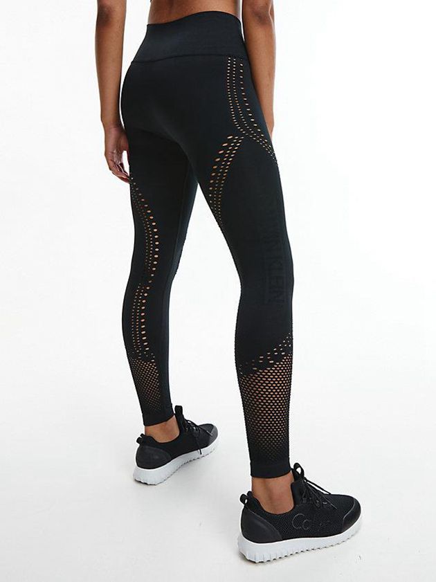 Black Calvin Klein 7/8 Gym Women Leggings | JPDS-71230