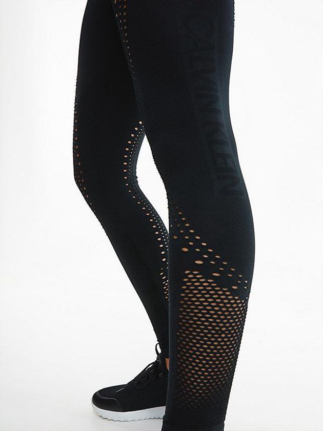 Black Calvin Klein 7/8 Gym Women Leggings | JPDS-71230