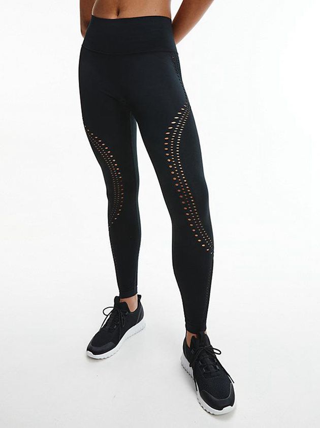 Black Calvin Klein 7/8 Gym Women Leggings | JPDS-71230