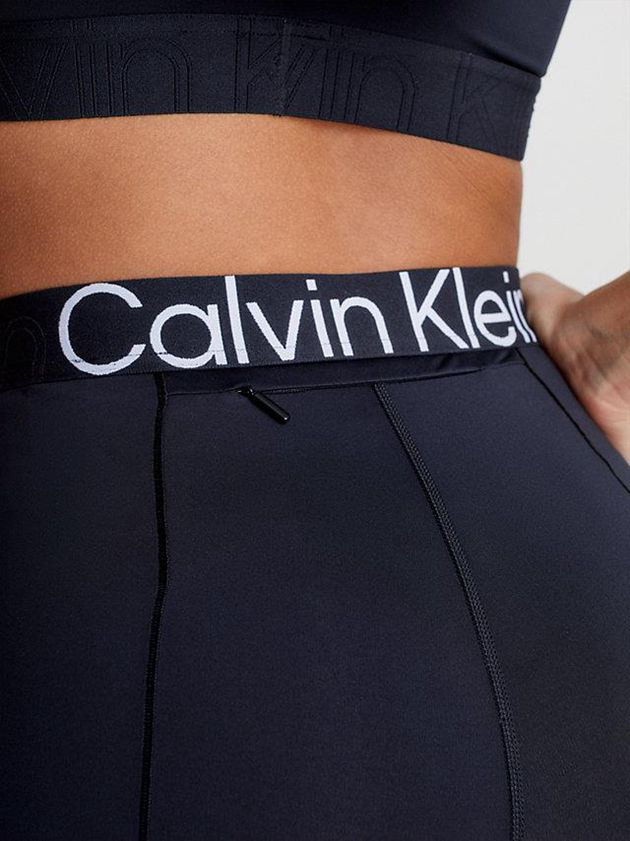 Black Calvin Klein 7/8 Pocket Gym Women Leggings | PZXM-87491