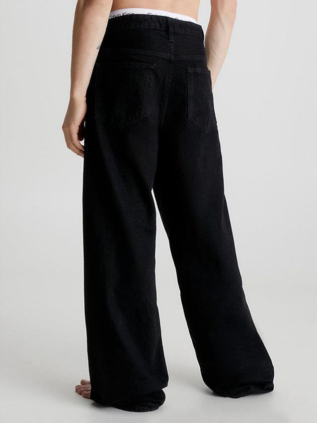 Black Calvin Klein 90's Loose Men Jeans | DZGL-12764