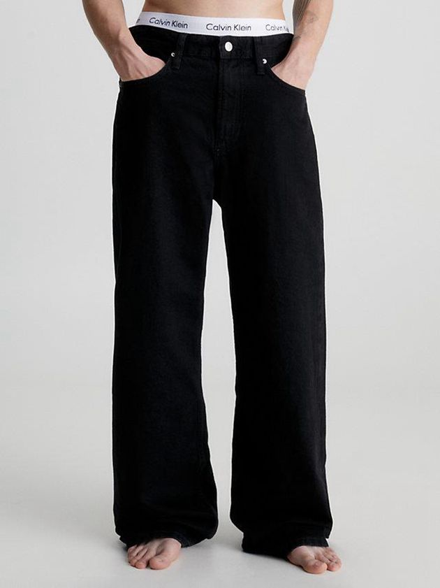 Black Calvin Klein 90\'s Loose Men Jeans | DZGL-12764
