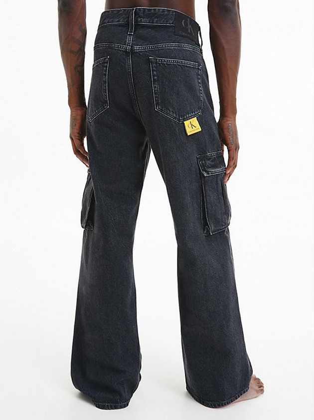 Black Calvin Klein 90's Loose Men Jeans | SYBG-04621