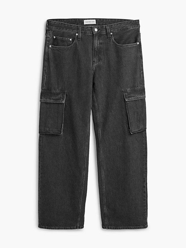 Black Calvin Klein 90's Loose Men Jeans | SYBG-04621