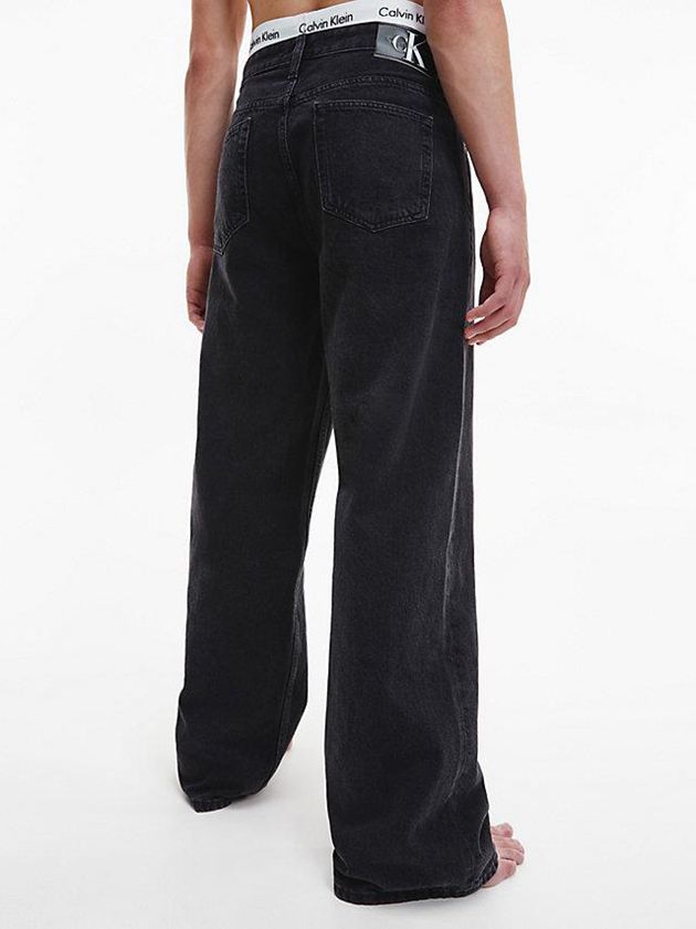 Black Calvin Klein 90's Loose Men Jeans | LUAP-57423