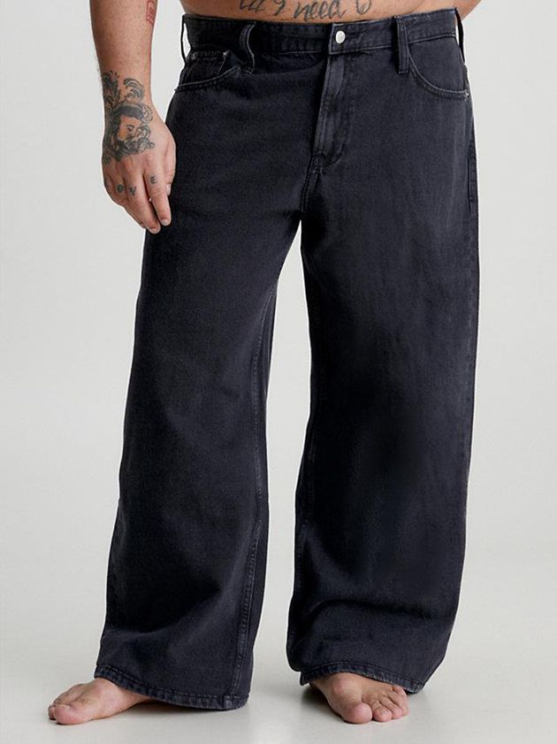 Black Calvin Klein 90's Loose Men Jeans | BCZR-78203