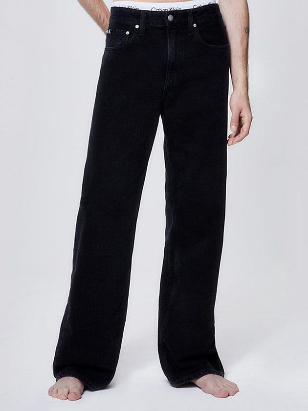 Black Calvin Klein 90\'s Loose Men Jeans | OWVN-53914