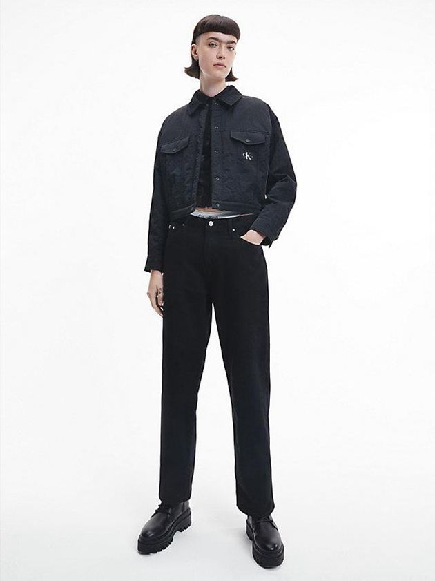 Black Calvin Klein 90's Straight Women Jeans | RWHI-38140