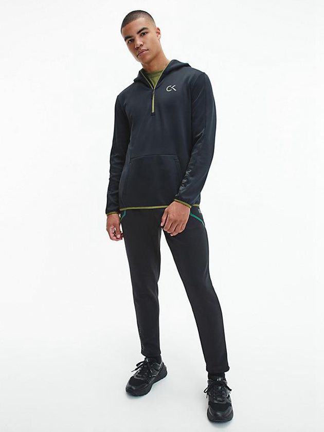 Black Calvin Klein Balaclava Men Hoodie | HXVP-20795
