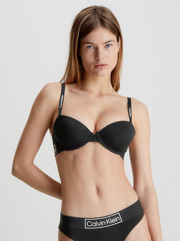 Black Calvin Klein Balconette - Reimagined Heritage Women Bra | BHYL-67194