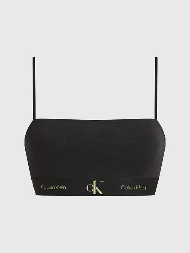 Black Calvin Klein Bandeau - CK One Women Bra | QABL-24917