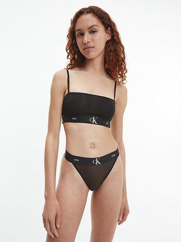 Black Calvin Klein Bandeau - CK One Women Bra | NSXE-03859