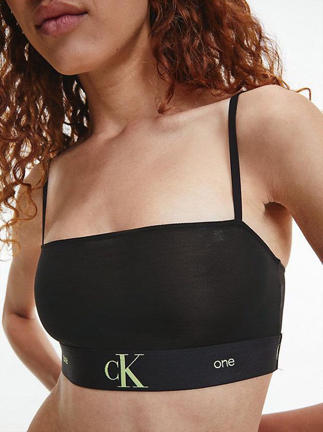 Black Calvin Klein Bandeau - CK One Women Bra | NSXE-03859