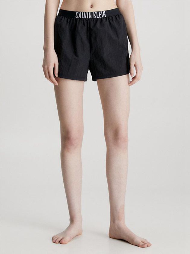 Black Calvin Klein Beach - Intense Power Women Shorts | FLHN-89413