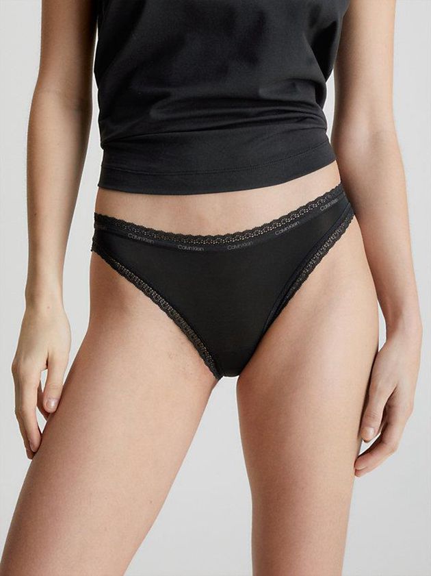 Black Calvin Klein Bikini - Bottoms Up Women Briefs | FBUM-53197
