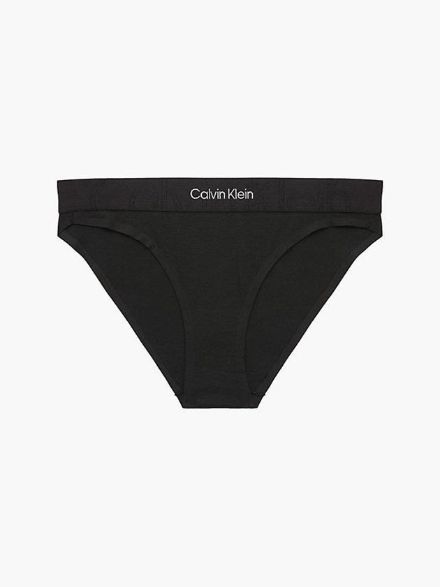Black Calvin Klein Bikini - Embossed Icon Women Briefs | IEKJ-18295