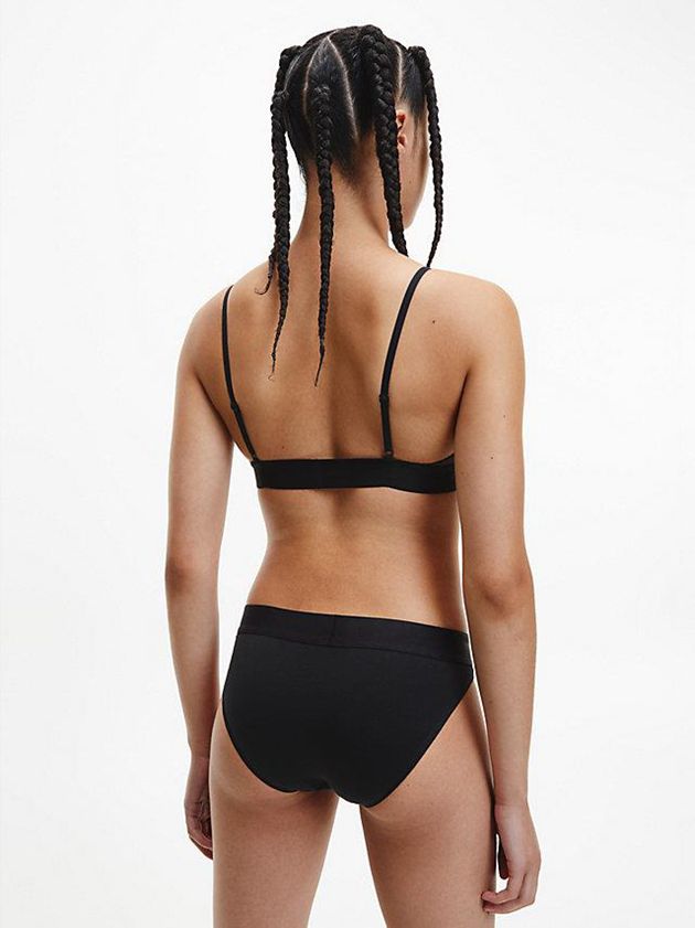 Black Calvin Klein Bikini - Embossed Icon Women Briefs | IEKJ-18295