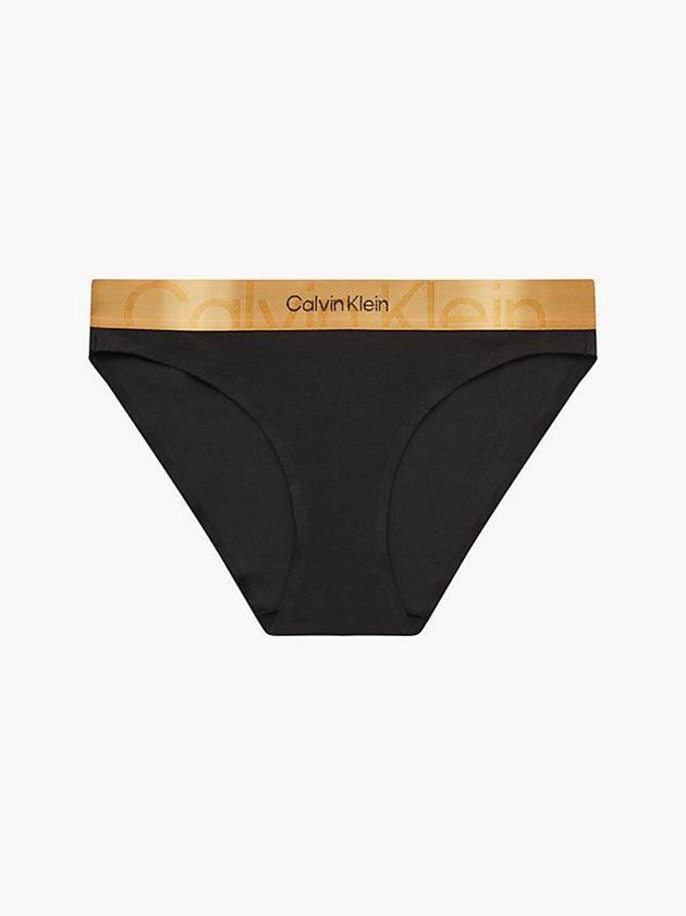 Black Calvin Klein Bikini - Embossed Icon Women Briefs | ZXGK-35276