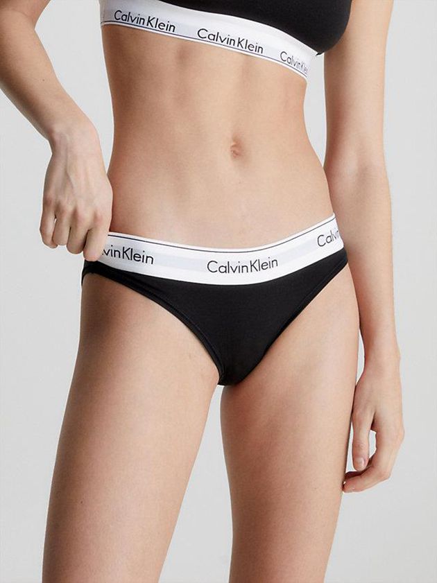 Black Calvin Klein Bikini - Modern Cotton Women Briefs | SKPA-03549