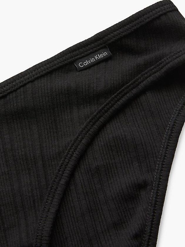 Black Calvin Klein Bikini - Pure Ribbed Women Briefs | NCXP-91632