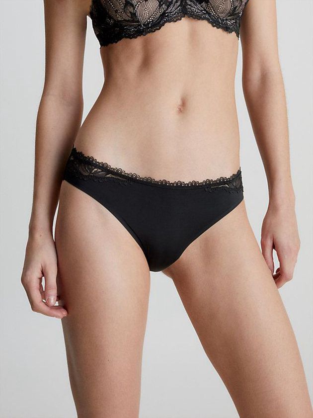 Black Calvin Klein Bikini - Seductive Comfort Women Briefs | ELJB-46298