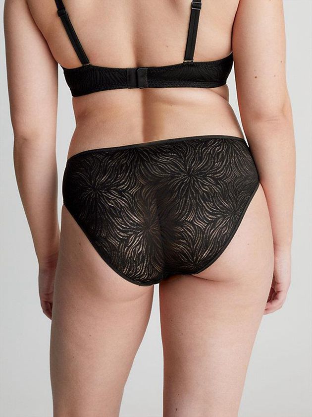 Black Calvin Klein Bikini - Sheer Marquisette Women Briefs | FXTU-28397