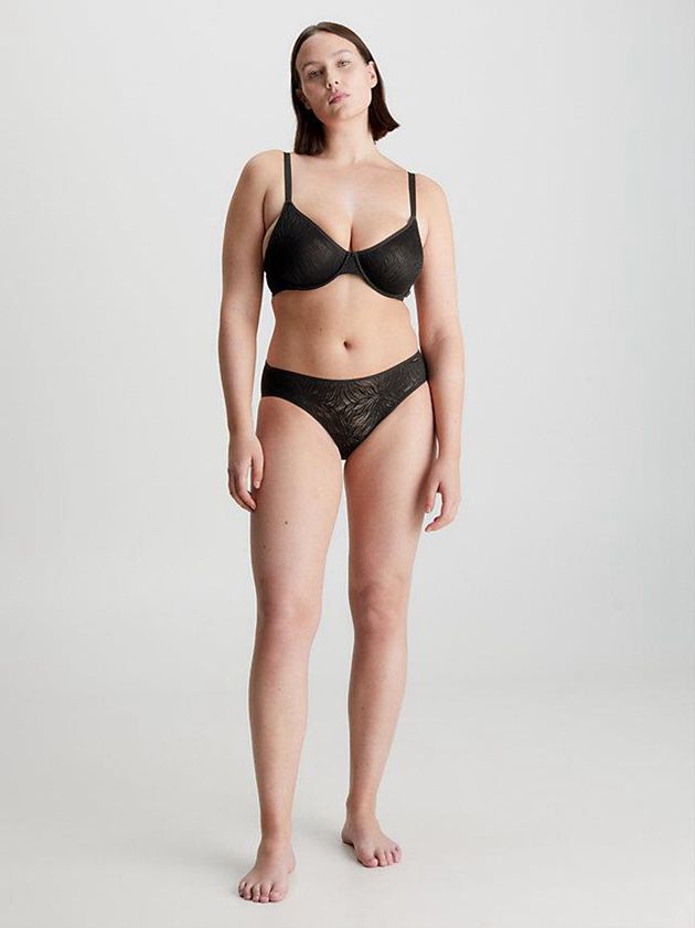 Black Calvin Klein Bikini - Sheer Marquisette Women Briefs | FXTU-28397