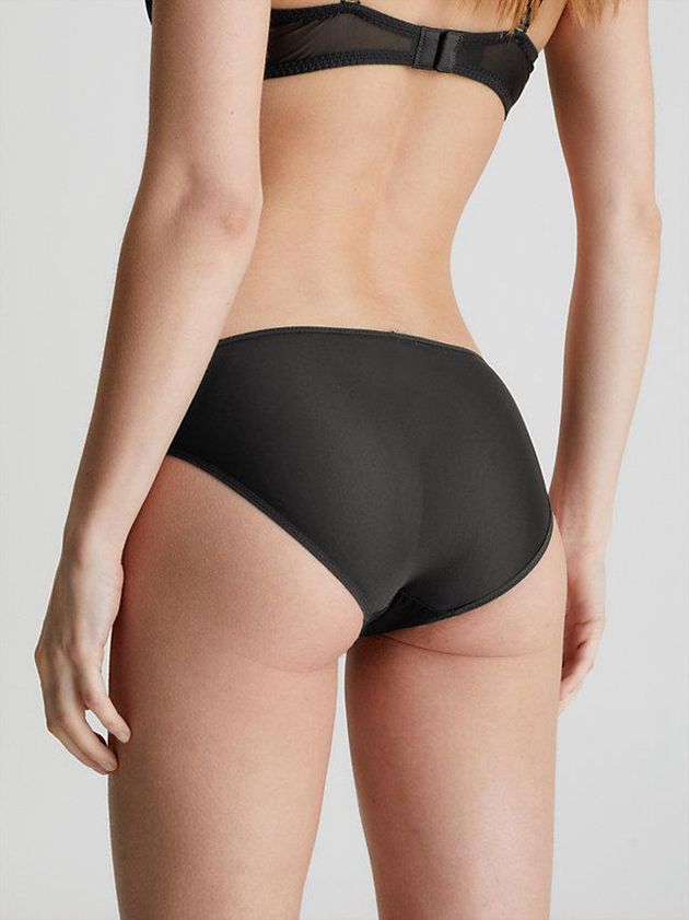 Black Calvin Klein Bikini - Sheer Marquisette Women Briefs | MUKI-38451