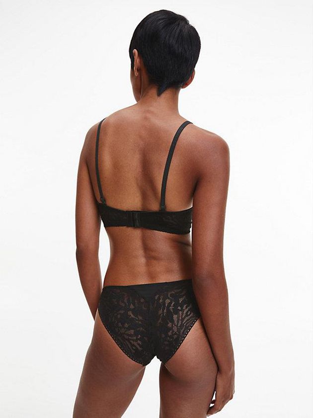 Black Calvin Klein Bikini - Ultra Soft Lace Women Briefs | EHRI-46512