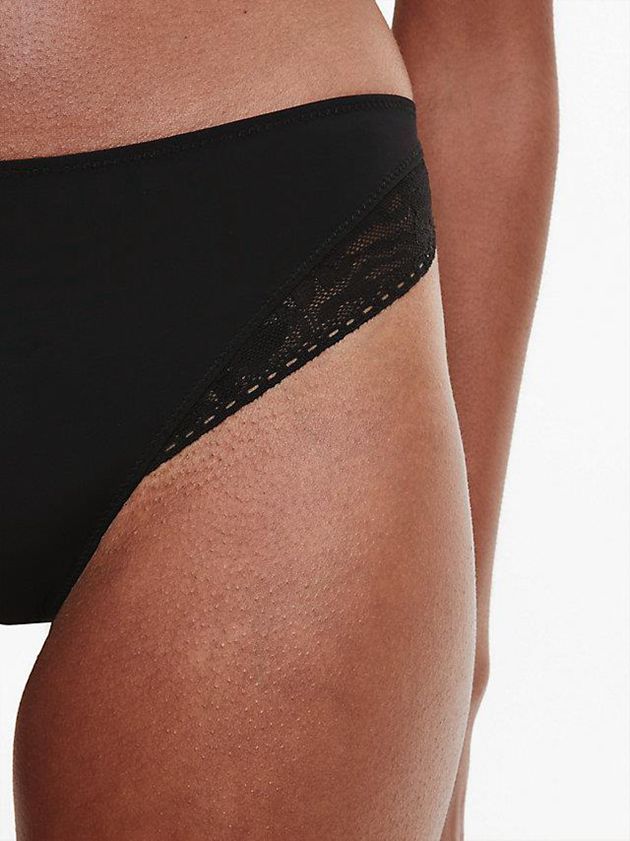 Black Calvin Klein Bikini - Ultra Soft Lace Women Briefs | EHRI-46512
