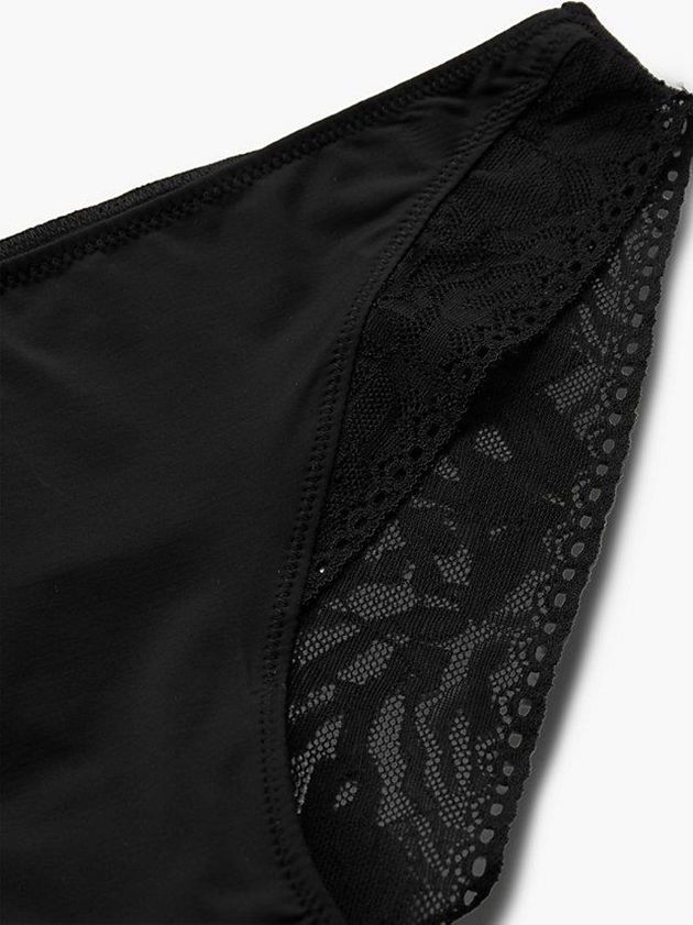 Black Calvin Klein Bikini - Ultra Soft Lace Women Briefs | EHRI-46512