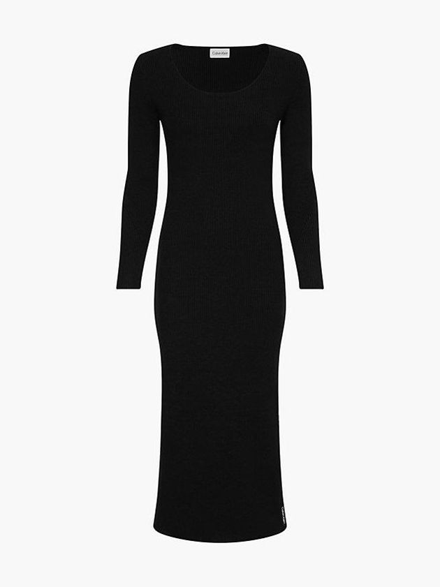 Black Calvin Klein Bodycon Jumper Women Dress | PGTN-69807