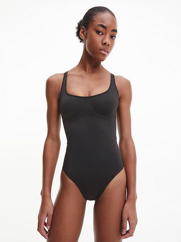 Black Calvin Klein Bodysuit - Bonded Flex Women Bodysuit | LEHQ-71502